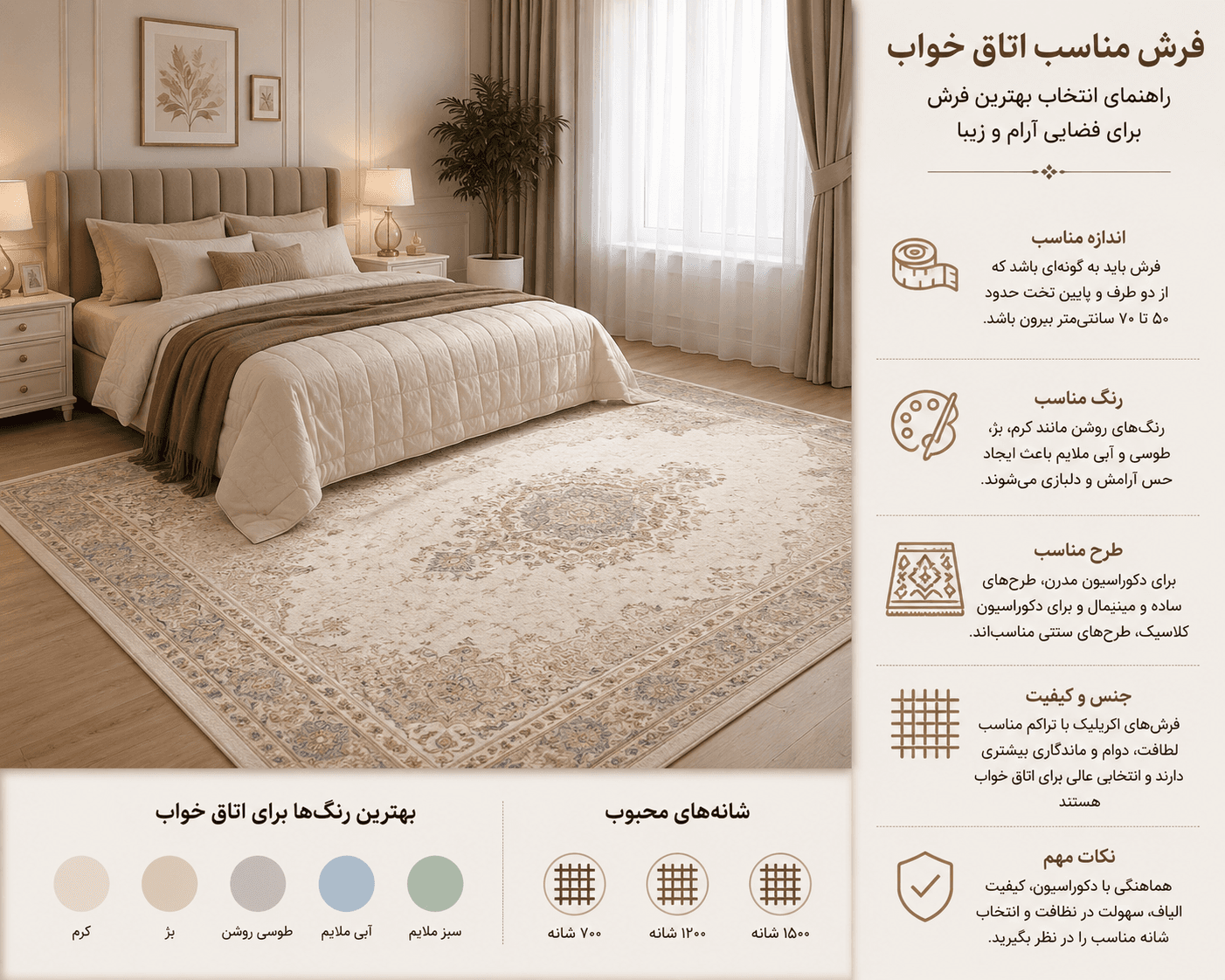 فرش مناسب اتاق خواب