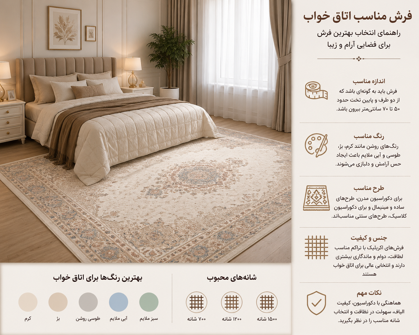فرش مناسب اتاق خواب