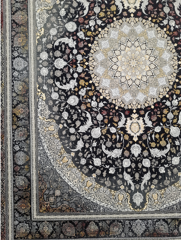 فرش ماشینی ۱۲۰۰ شانه کد 9132 الیاف صددرصد اکریلیک